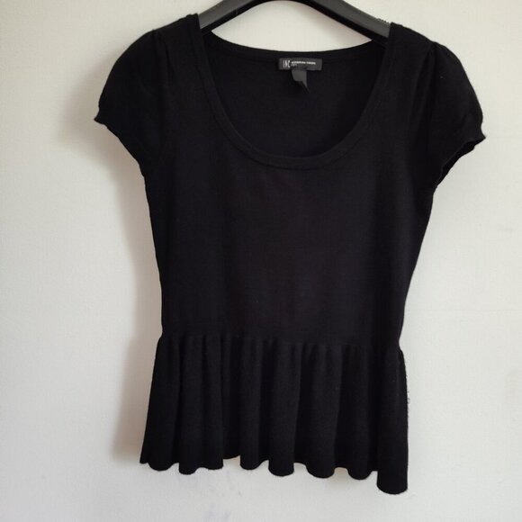 Ladies Petite SZ PS Inc Black Short-Sleeve Sweater - Picture 1 of 3